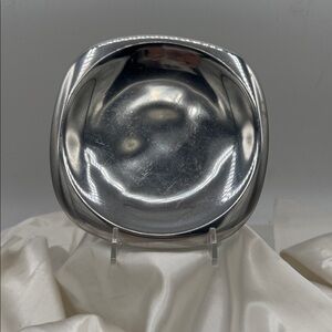 Name 6” square plate/dish/candle plate. 1984 W 161.